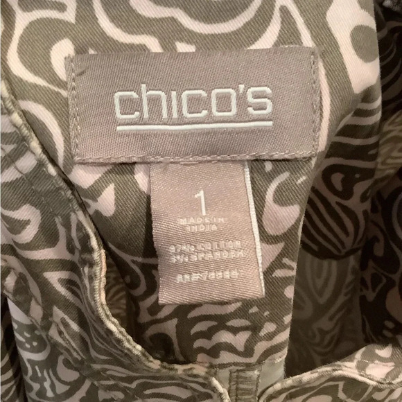 #173 Gorgeous Chicos Cotton Button Front Jacket/Blazer Size 1 Medium - Picture 11 of 11